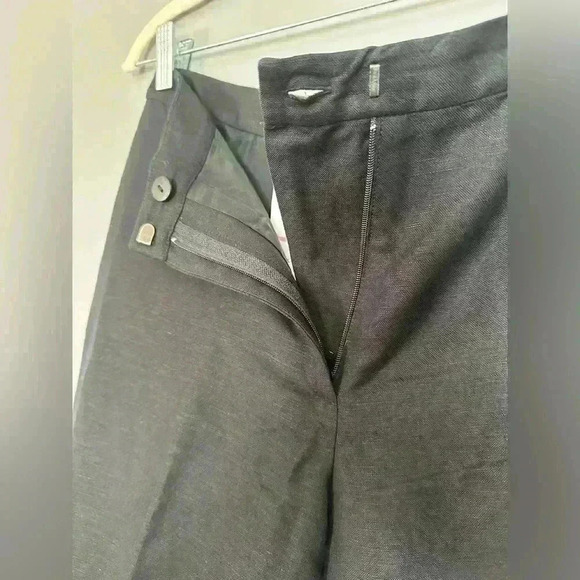 Ann Taylor Loft Linen Blend Black Women's Pants (369) - Picture 6 of 9